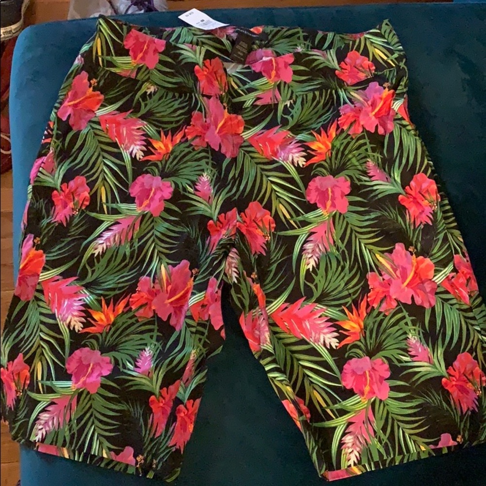 Island Print Bermuda Shorts
